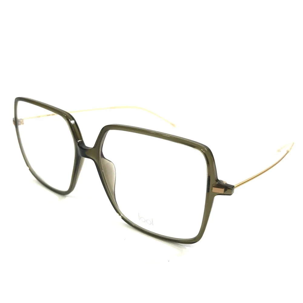 lool Eyewear Eyeglasses Frames ELORA GRGD Green Gold Clear Olive 54-14-145